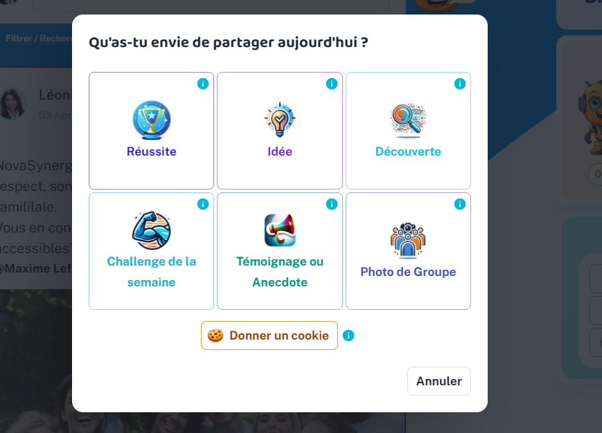 Partage hebdomadaire